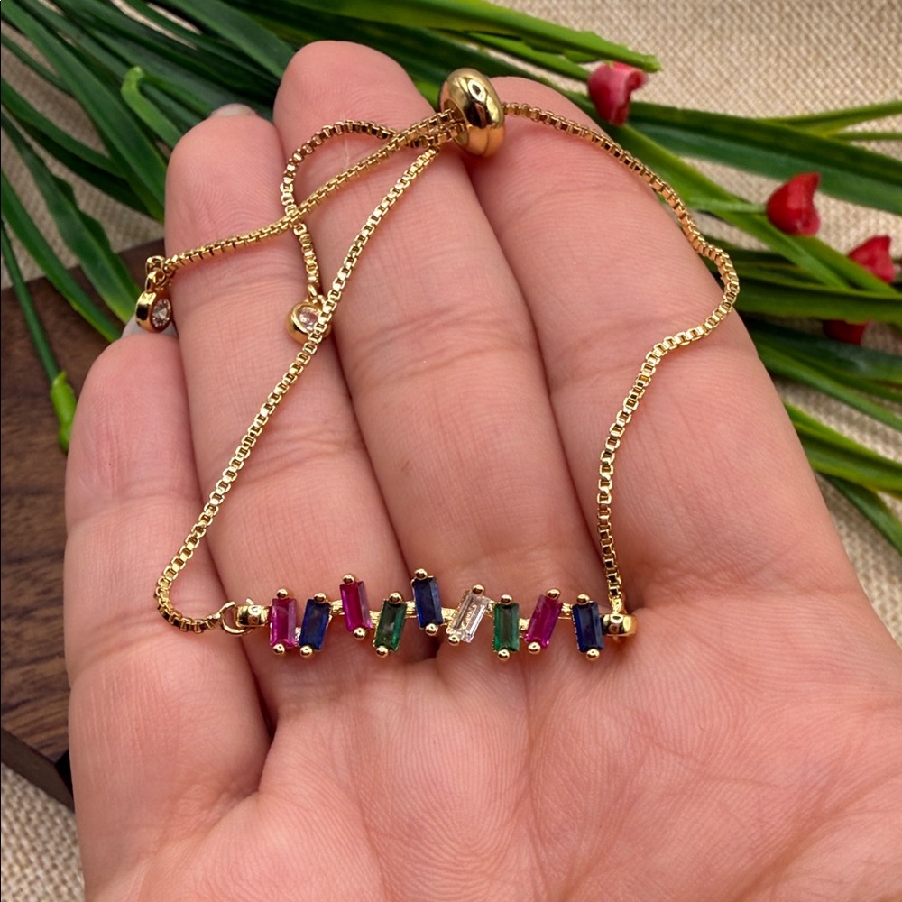 Elegant Multicolor Gemstone Bracelet